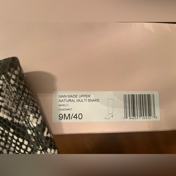 BCBGENERATION Snakeprint Cushioned Marlo Pointed Toe Stiletto Boots, 9 - Picture 6 of 6